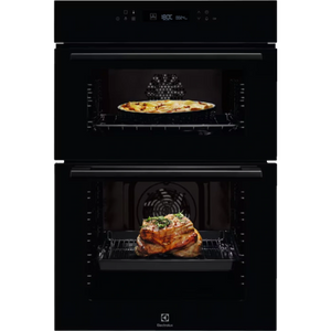 Electrolux Built-In Double Oven and Grill with 3D Hot Air - Black | KDFCC00K