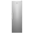 Electrolux 600 Series tall larder fridge in stainless steel with handle and Electrolux logo on front door