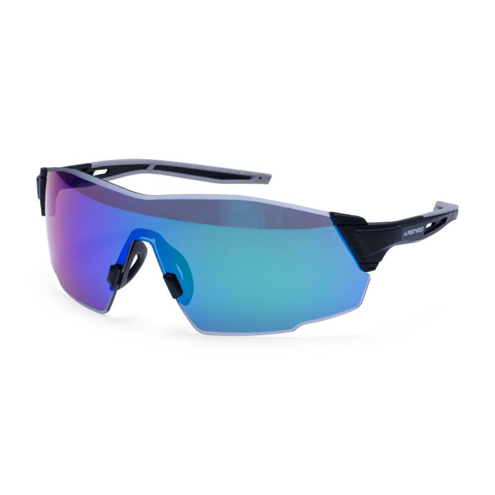 Portwest Sporty Shield Safety Glasses - Blue Mirror | PT01BMI