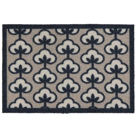 Hug Rug Washable Outdoor Doormatt 60cm x 80cm - Retro Flower Neutral | PT657953