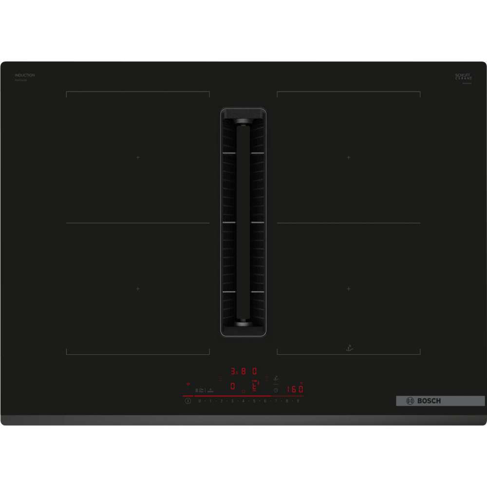 Bosch Series 6 70cm Induction Vented Hob - Black | PVQ731H26E