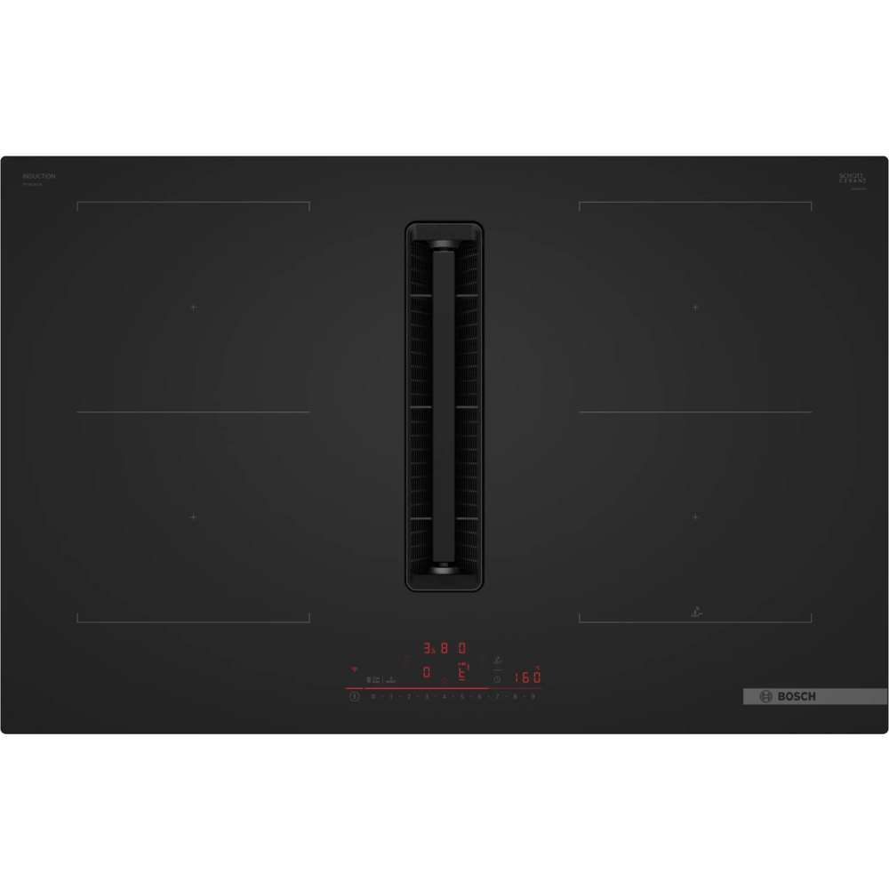 Bosch Series 6 80cm Induction Vented Hob - Black | PVQ81AH26E