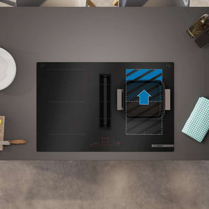 Bosch Series 6 80cm Induction Vented Hob - Black | PVQ81AH26E