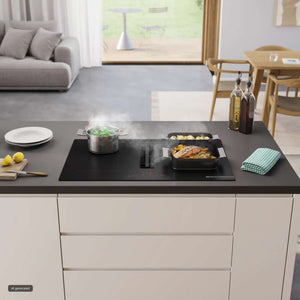 Bosch Series 6 80cm Induction Vented Hob - Black | PVQ81AH26E