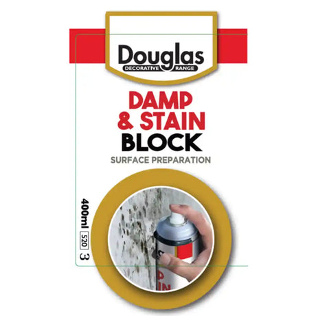 Douglas Damp and Stain Blocker Aerosol Spray Paint 400ml - Matt White | DS0400BL