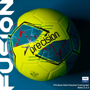 Precision Fusion FIFA Basic Training Ball Size 5 - Yellow / Teal / Cyan / Red | PRF2665