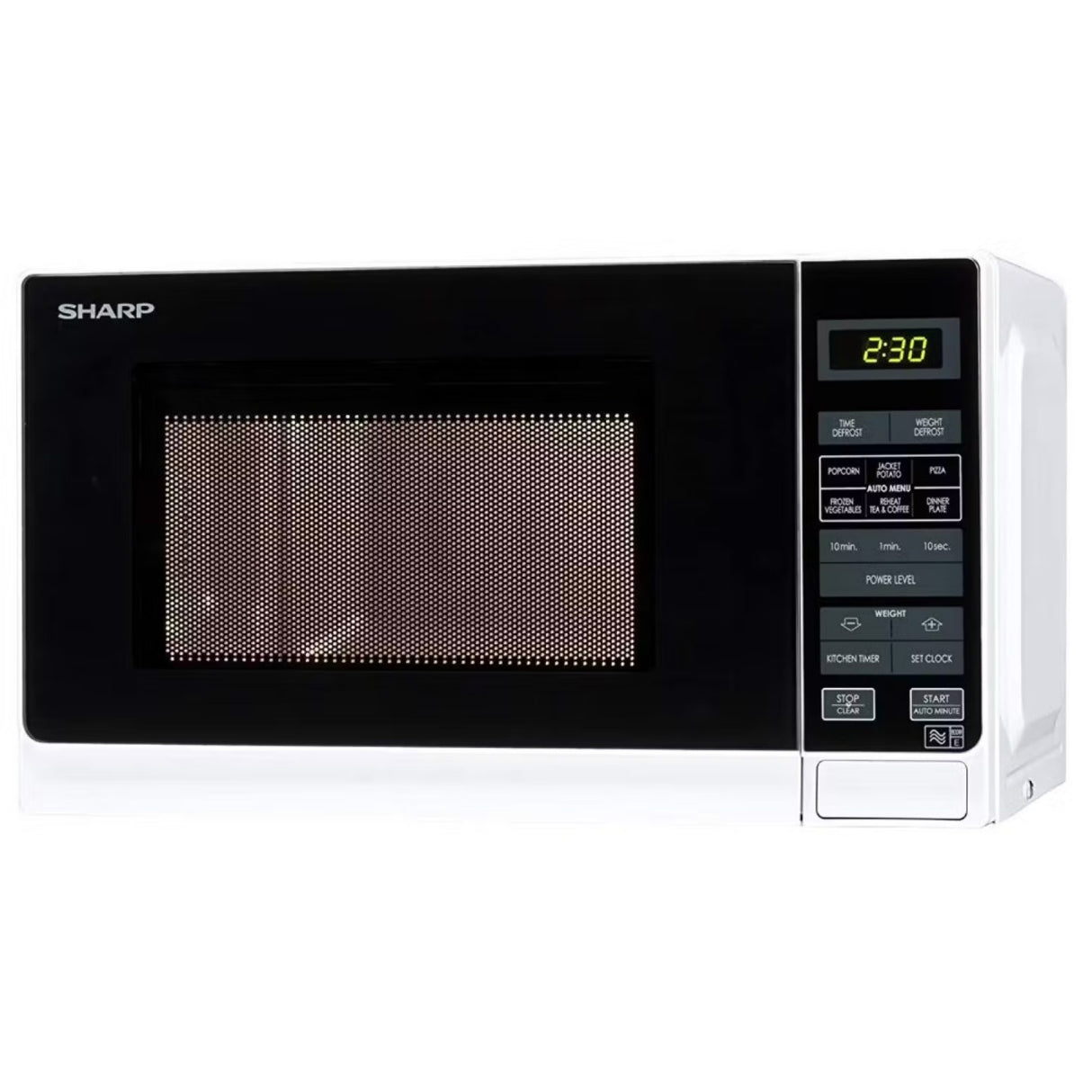 Sharp microwave oven on a white background