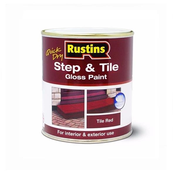 Rustins 500ml Step & Tile Gloss Floor Paint - Tile Red | R479982