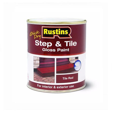 Rustins 500ml Step & Tile Gloss Floor Paint - Tile Red | R479982