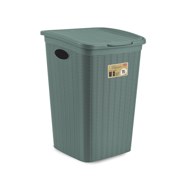 Elegance Laundry Hamper and Lid 36 Litre - Forest Green | 55324