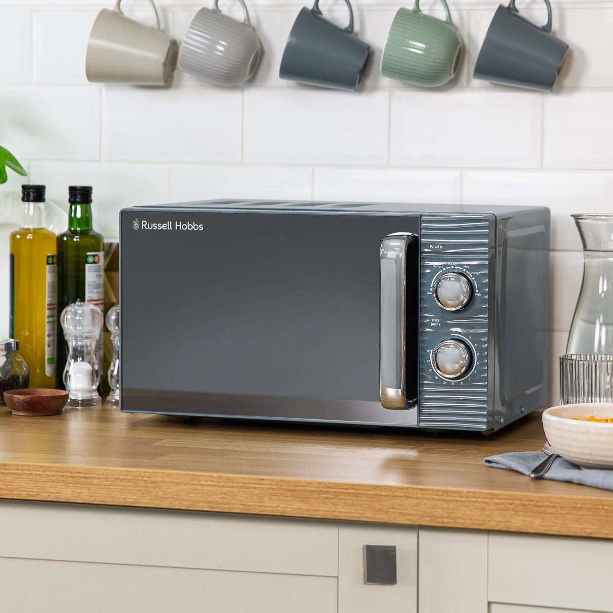 Russell Hobbs Inspire Compact Manual Microwave - Grey | RHM1731G/RH