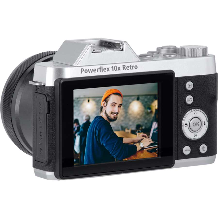 Rollei Powerflex Retro Digital Camera 10x Zomm - Black | 40530
