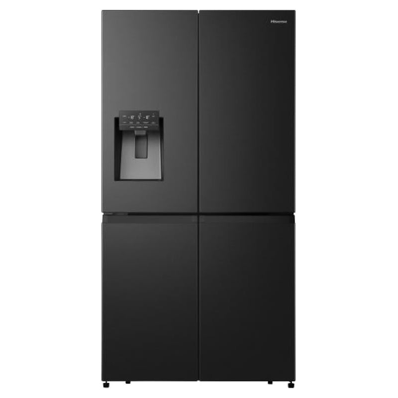 Hisense 584L 4 Door American Style Fridge Freezer Non Plumbed - Black | RQ760N4SBFE