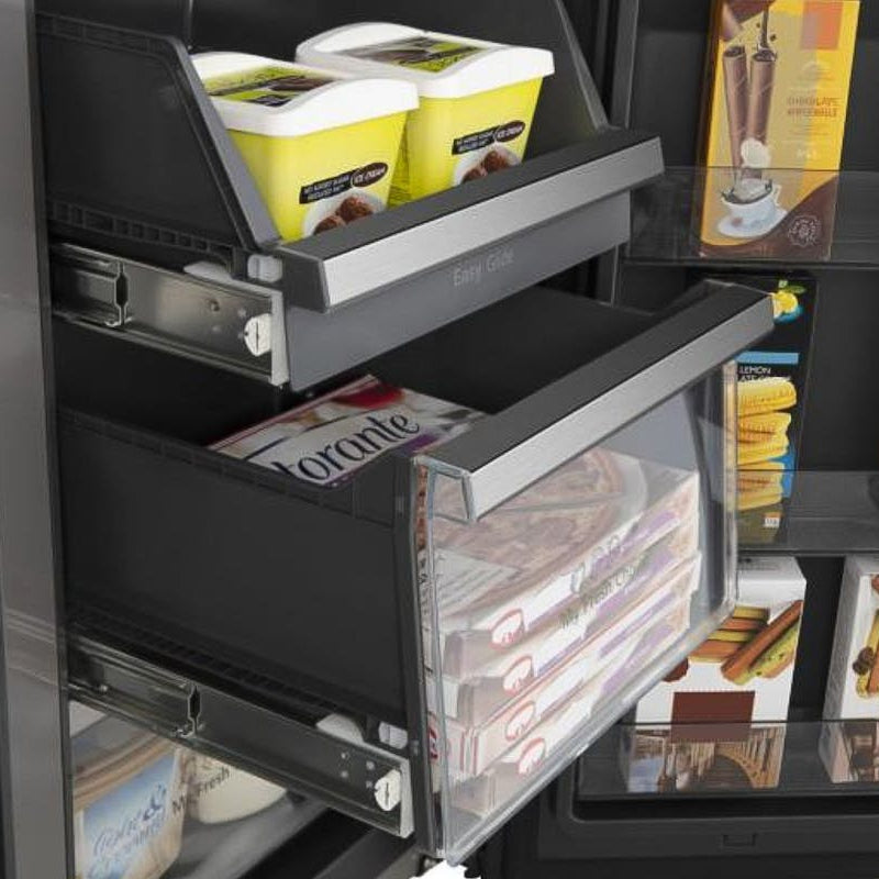 Hisense 584L 4 Door American Style Fridge Freezer Non Plumbed - Black | RQ760N4SBFE