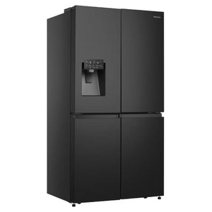 Hisense 584L 4 Door American Style Fridge Freezer Non Plumbed - Black | RQ760N4SBFE