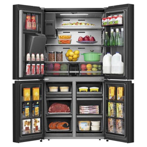 Hisense 584L 4 Door American Style Fridge Freezer Non Plumbed - Black | RQ760N4SBFE