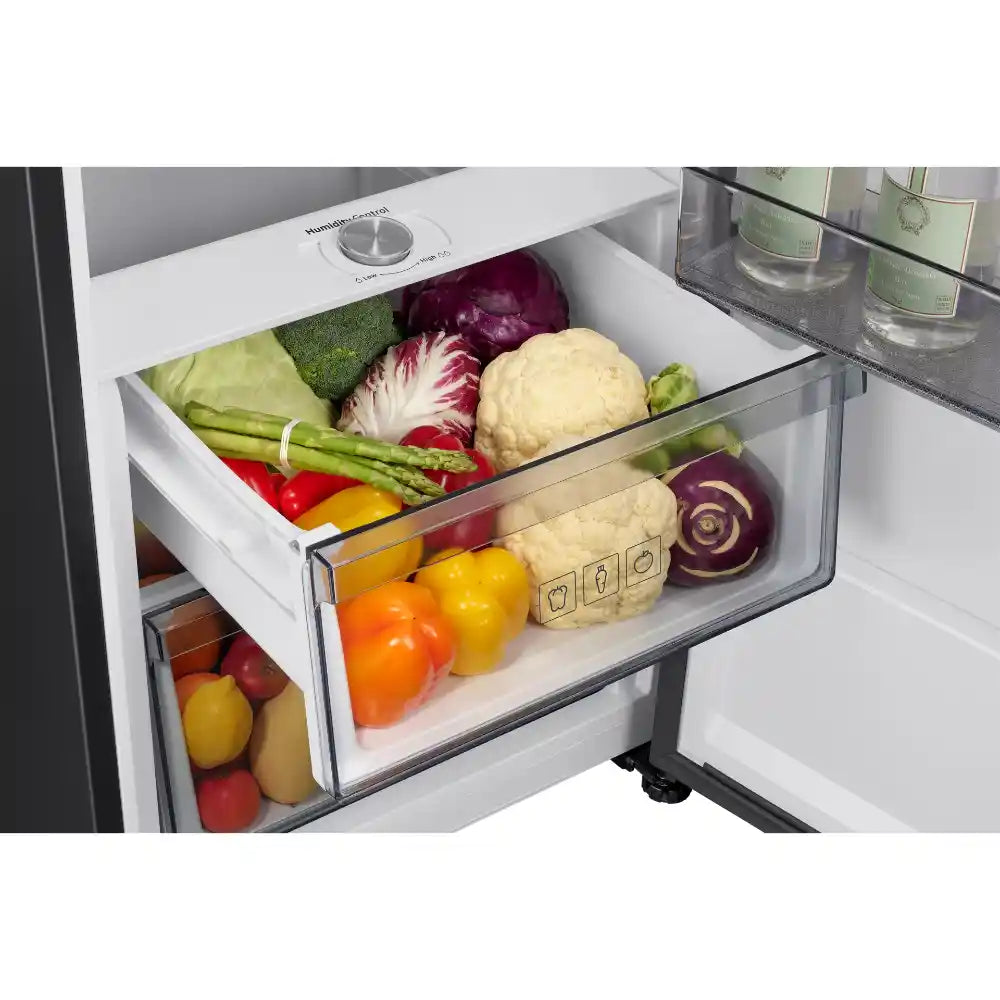 Samsung SpaceMax 185.8cm Upright Tall Larger Fridge - Gentle Black | RR70H39DEFEU