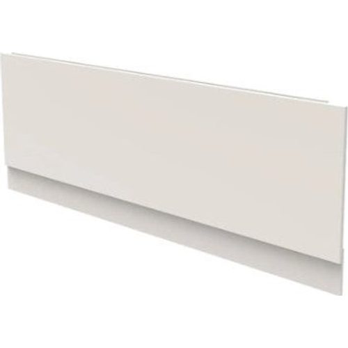 MDF bath side panel with plinth in white finish 1700mm length shown in perspective view
