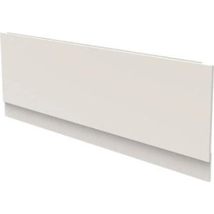 MDF bath side panel with plinth in white finish 1700mm length shown in perspective view