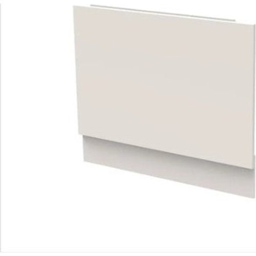 MDF bath end panel with plinth in white finish, 700mm width, shown in 3D perspective view