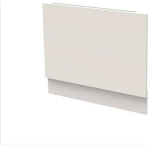 MDF bath end panel with plinth in white finish, 700mm width, shown in 3D perspective view