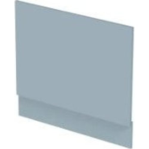 MDF bath end panel with plinth in powder blue finish 700mm width isometric view