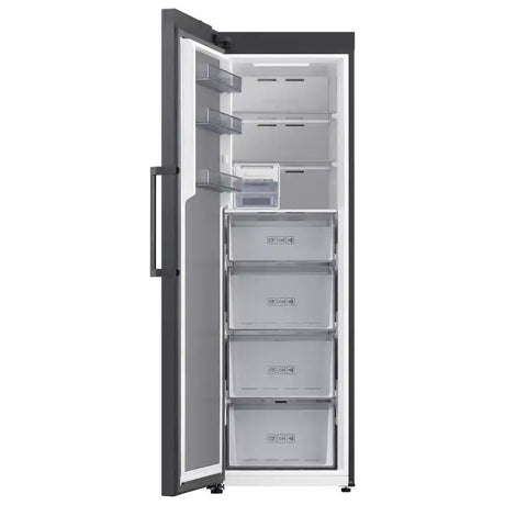Samsung SpaceMax 185.8cm Upright Tall Freezer No Frost - Gentle Black | RZ70H32HEFEU