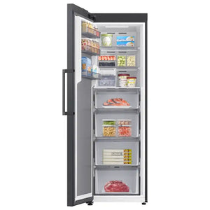 Samsung SpaceMax 185.8cm Upright Tall Freezer No Frost - Gentle Black | RZ70H32HEFEU