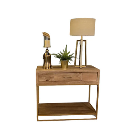 Macquillan Ravi Console Table 1 Drawer and 1 Shelf - French Grey Finish | MQFN321