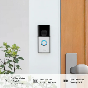 Ring Battery Video Doorbell Plus - Satin Nickel | B09WZBVWL9