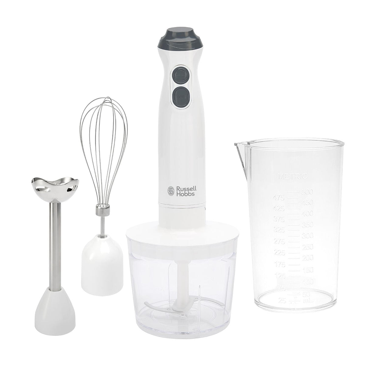 Russell Hobbs Go Create 3 in 1 Electric Hand Blender - White | 27560