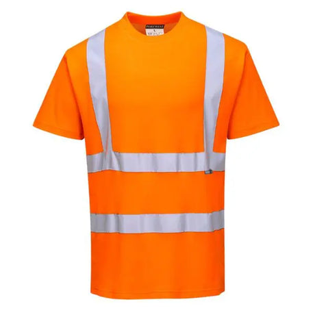 PORTWEST COMFORT COTTON HI-VIS T-SHIRT ORANGE XL