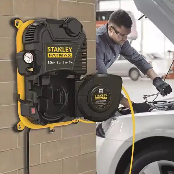 Stanley FMXCMD152WE FatMax Wall Mounted Air Hose 1.5 HP 8 Bar 9 Metre | SACCMD152WE