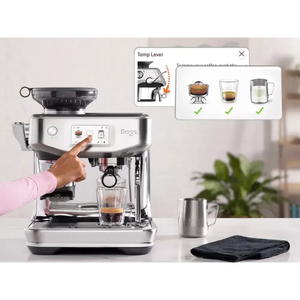 Sage Barista Touch Impress Bean To Cup Coffee Machine with Cold Brew - Brushed Stainless Steel | SES882BSS4GUK1