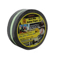 Trojan Anti-Slip Safety Grip Tape 50mm x 10m roll with black textured surface and glow-in-the-dark glow stripe, displayed at an angle showing the yellow product packaging label