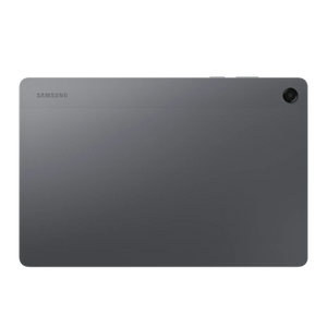 Samsung Galaxy Tab A11+ 11 inch 5G tablet in grey showing rear back panel with camera and Samsung branding