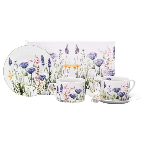 The Emma James Coffee Cup Saucers Set - Purple | SR5