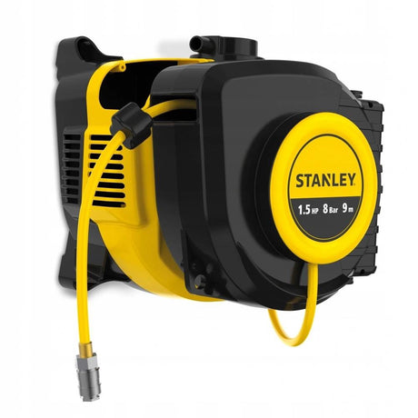 Stanley SXCMD15WE Wall Mounted Air Hose 1.5 HP 8 Bar 9 Metre | SACMD15WE
