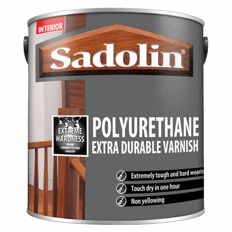 Sadolin Polyurethane Extra Durable Varnish 2.5 Litre - Clear Gloss | 5038010