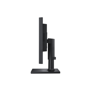 Samsung Remanufactured 24 inch 60Hz computer monitor in black with adjustable stand shown from side profile view