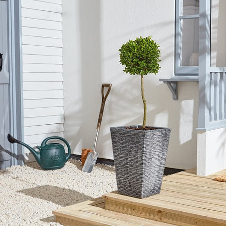 Strata Slate Tall Garden Planter Pot - Stone | GN577-STN