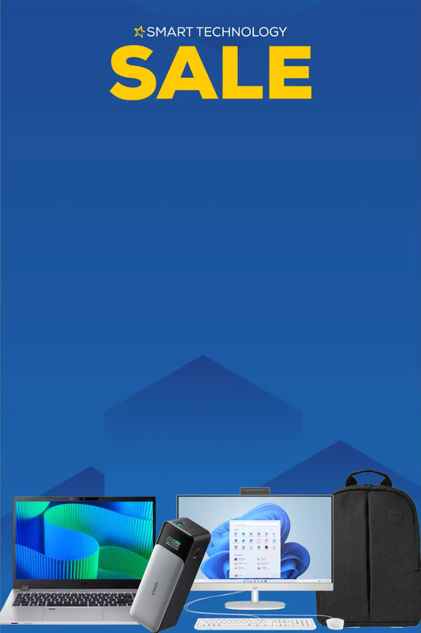 a computer monitor and mouse and bag