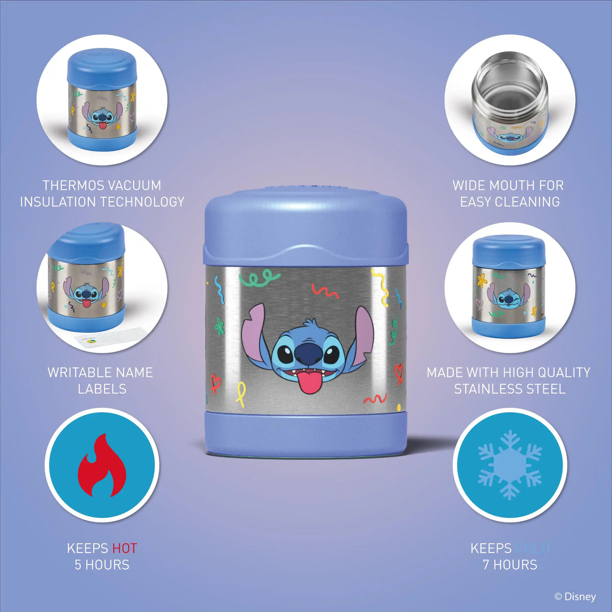 Thermos Disney Stitch Food Flask 290ml - Blue | 200760