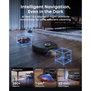 Eufy E35 Omni Robot Vac Vacuum Cleaner and Mop - Black | T210MV11