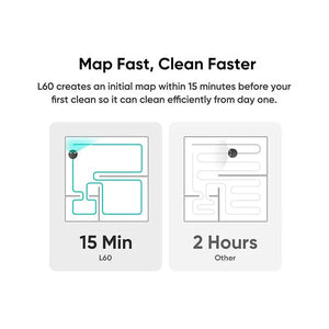 Eufy L60 Hybrid Robot Vac Vacuum and Mop - Black | T2268V11