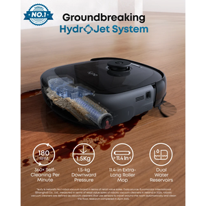 Eufy Omni E28 Hydrojet 3 in 1 Robot Vac Vacuum, Mop and Deep Cleaner | T2352V11