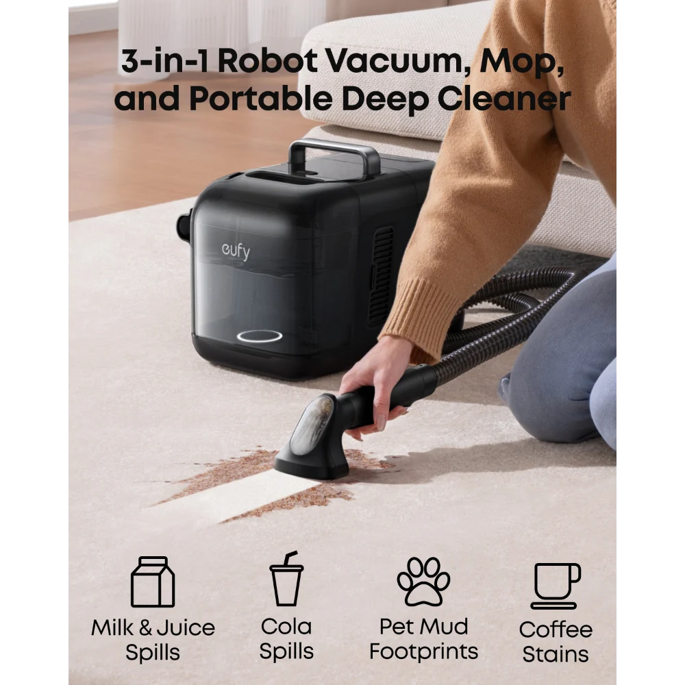Eufy Omni E28 Hydrojet 3 in 1 Robot Vac Vacuum, Mop and Deep Cleaner | T2352V11