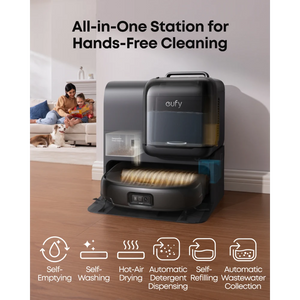 Eufy Omni E28 Hydrojet 3 in 1 Robot Vac Vacuum, Mop and Deep Cleaner | T2352V11