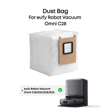 Eufy Vacuum Cleaner Dust Bag 3 Pack for Omni E20 E25 E28 | T29YQA20