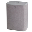 Joseph Joseph Tota 90 litre grey fabric laundry basket with lid and carry handles for clothes storage and organisation